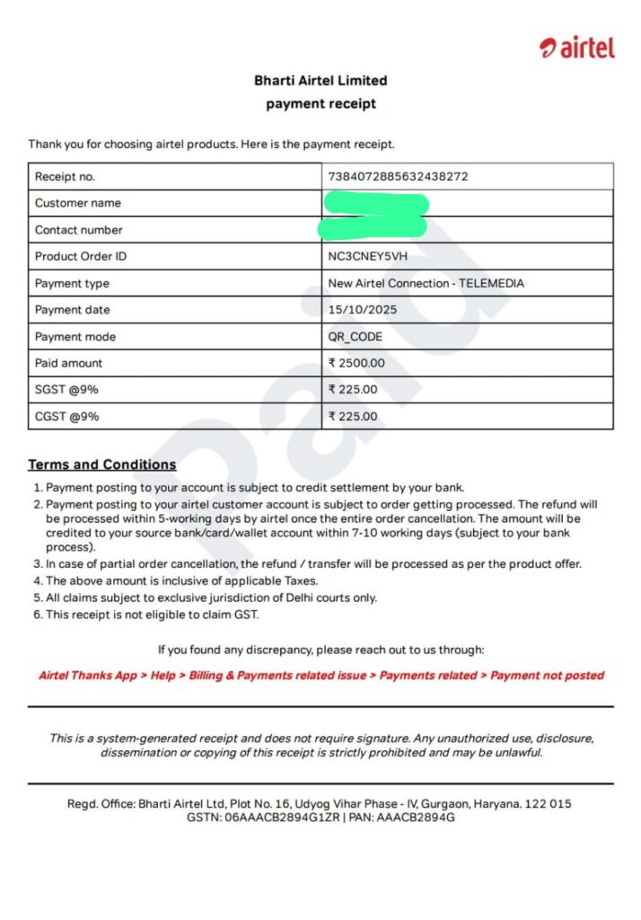 RAIPUR: RAIPUR क्या आप भी देख रहे है AIRTEL का फाइबर कनेक्शन तो सावधान हो जाइये आपके साथ भी हो सकता ऐसा धोखाधड़ी whatsapp image 2025 10 15 at 6.35.27 pm